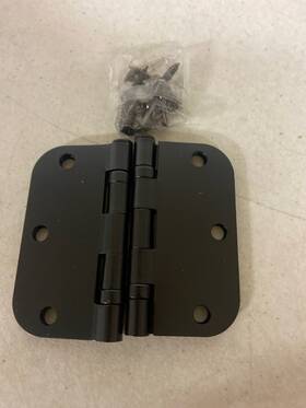S35r5bb1b Deltana Black Mortise Hinge Pair 3-1/2 Inch Ball Bearing 5/8 Radius