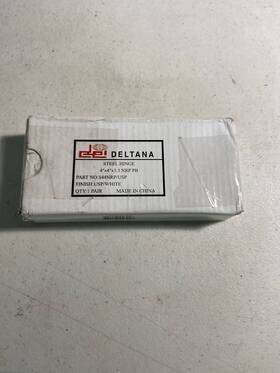 S44nrp Deltana S44nrp/usp 4 Inch Square Corner Mortise Hinge Set 2 - Prime White