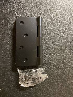 S44r4n1b Deltana 4 Inch X4 Mortise Door Hinge 1/4 Radius Pair - Black