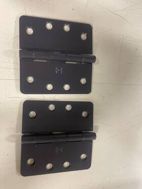 S44r51b Deltana 4 Inch X4 Mortise Hinge Pair 5/8 Radius Corners Black