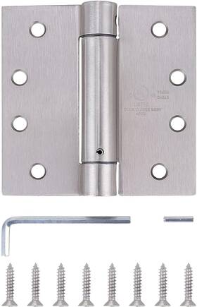Dependable Direct 445045540563 3 Pack - 4 Inch X4 Residential Sating Nickel Finish Reversible Self Closing Door Hin