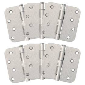 Design House 044321025656 Door Hinges For Interior Doors 6-pack 4-inch X 5/8-inchradius Corner