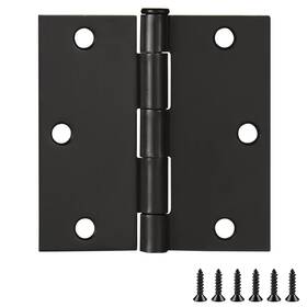 Design House 044321181505 Square Corner Steel Door Hinge 3.5 Inch X3.5 Oil Rubbed Bronze 10-pack