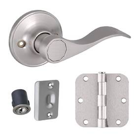 Design House 044321191399 Springdale Door Lever Ball Catch 2-pack And 6-pack Hinges Satin Nickel 19