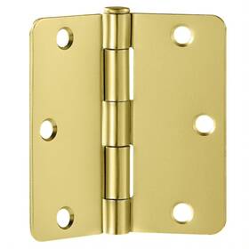 180672 Design House 3-1/2 Inch X Butt 1/4 Radius Corner - Brass
