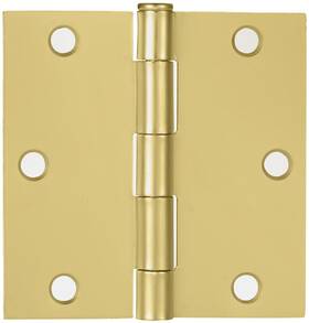 185983 Design House 3-1/2 Inch X Butt Square Corner Surface - Brass
