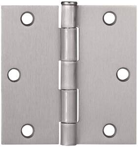 186007 Design House 3-1/2 Inch X Butt Square Corner Surface - Nickel