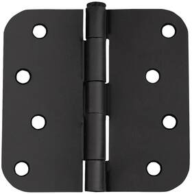 186031 Design House 4 Inch X Butt 5/8 Radius Corner Surface Mount - Black