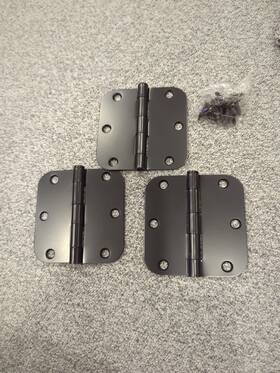 188904 Design House 3 1/2 Inch Steel Door Hinge 3-pack Matte Black #188904
