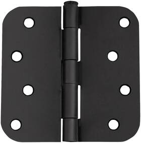 188961 Design House 4 Inch X Butt 5/8 Radius Corner Surface Mount - Black