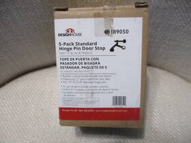 189050 Design House Hinge Pin Door Stop In Matte Black 5-pack 18950 New