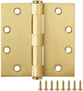 189936 Design House 4-1/2 Inch X Plain Bearing Square Corner - Brass