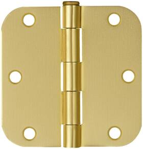 191130 Design House 3-1/2 Inch X Butt 5/8 Radius Corner - Brass