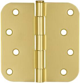 191171 Design House 4 Inch X Butt 5/8 Radius Corner Surface Mount - Brass