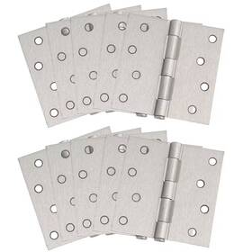 Design House 313030413413 4 Inch Square Corner Satin Nickel Door Hinge Value Pack 10 Per