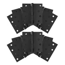 Design House 313036255291 4 Inch Square Corner Matte Black Door Hinge Value Pack 10 Per
