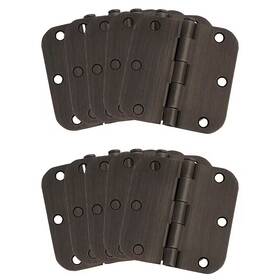 Design House 445037981985 3-1/2 Inch X 5/8 Radius Oil Rubbed Bronze Door Hinge Value Pack 10 Per