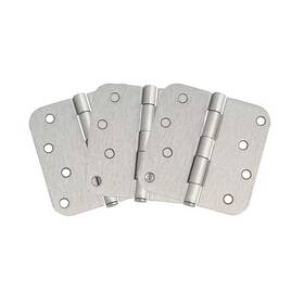 Design House 445042788753 4 Inch X 5/8 Radius Satin Nickel Door Hinge Value Pack 3 Per