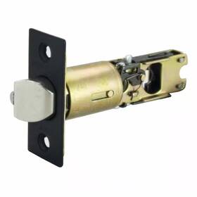 Design House 445044282228 Adjustable 2-way Matte Black Square Corner Replacement Entry Door Latch