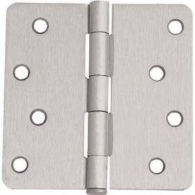 Design House 705353456794 4 Inch X 1/4 Radius Satin Nickel Door Hinge Value Pack 3 Per