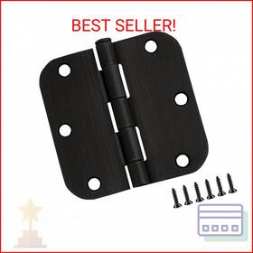 Design House 726084187863 3-pack 3.5-inch X Interior Door Hinges With 5/8-inch Radius Oil Rubbed