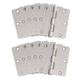 Design House 744759365255 3-1/2 Inch X 1/4 Radius Satin Nickel Door Hinge Value Pack 10 Per