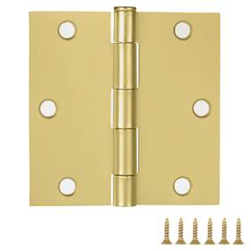 B072j7bbfz Design House Satin Brass Interior Door Hinges 3.5-inch 10-pack Square Corner Ste