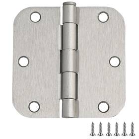 B0cl5l8n1s Design House Door Hinges Steel Satin Nickel 12-pack 3.5x3.5 Inch Rounded 5/8 Radius Interior