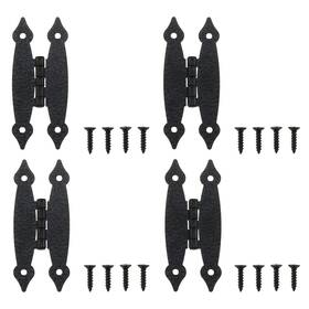 29100-hcdh-4 Dgzzi 4pcs Black Antique Iron H-shaped Cabinet Hinges For Cupboard Kitchen Wardro