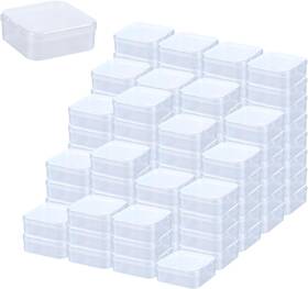 Xfjbneg8 Divina Vitae 612406 1 100 Pcs Clear Plastic Bead Storage Containers Box 2.1 X 0.8 I