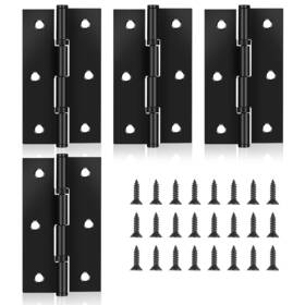 Vitae-586041 Divina Vitae 1 4pack Black Hinges For Doors Folding Bifold Butt Stainless Steel 3 Inch