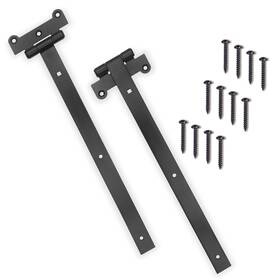 Diyworld 060854150110 Home Improvement Black Door Hinges Pack Of 2 18-inch M
