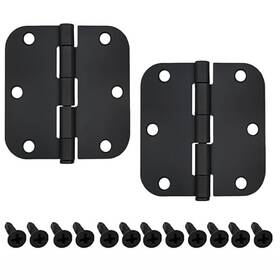 Sg003 Door Hinges 2 Pack Black 3 1/2-in Matte Interior 3.5 Inch