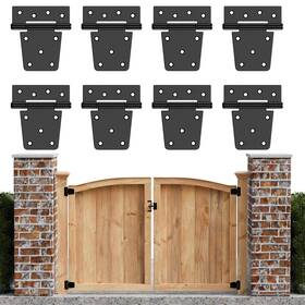 Hinge-8 Dreamxiang Mw-3.5 3.5 Inch Heavy Duty Gate Hinges For Wood Fence Vinyl Shed D