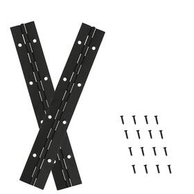 Drenis 738065442588 2pcs Heavy Duty Piano Hinge 8inch 304 Black Continuous And Hinges 0.05 Inch Thi
