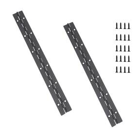 9845 Drenis 738065442748 2pack Heavy Duty Piano Hinge 12-inch Black Continuous And Hinges 0.05 Inch Th