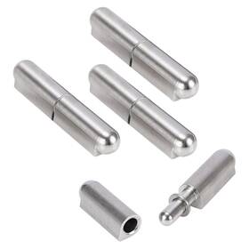 Ss304-4in-4 Dsbgkji 4 Pack Inch Weld On Bullet Hinges Stainless Steel Silver