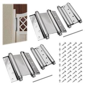 Xyhthy1-d Dtructiew 6 Inch Double Action Spring Hinges 4 Pack Stainless Steel Self Closing Door Hing