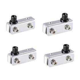 Duefixing 617662812386 4 Pair 40x13x15mm Glass Hinge