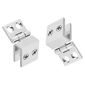 Duefixing 617662836474 4 Pcs Adjustable Degree Glass Hinge Cabinet Door Clamp Bracket