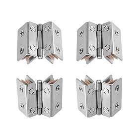 Duefixing 617662836498 4 Pcs Stainless Steel Glass Hinge Cabinet Door Clamp