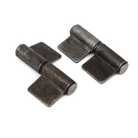 Duefixing 619668089991 6pcs 360 Degree 3-inch Metal Welding Flag Hinge Gray