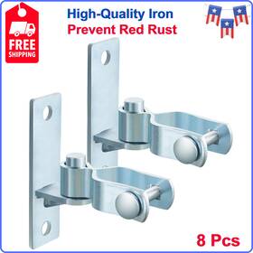 79180936 Dunzy 8 Pcs Heavy Duty Wall Mount Gate Hinge Pipe Chain Link Fence Pressed
