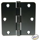 Dyn-14-3.5x3.5-us10b-24pk Dynasty Hardware Door Hinges Radius Corner Oil Rubbed 616453430952