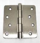 Dyn-14-4x4-us15-8pk Dynasty Hardware Door Hinges Radius Corner Satin Nickel 636134553237