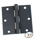 Dyn-sq-35x35us10b-2pk Dynasty Hardware Door Hinges Square Corner Oil Rubbed 636134553305