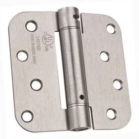 Dynasty Hardware 313018958981 4 Inch X Satin Nickel 5/8 Radius Adjustable Spring Door Hinge 2-pack