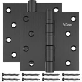 Earl Diamond 086291150563 304 Stainless Steel 4 Inch Matte Black Door Hinges Heavy Duty Ball Bearing