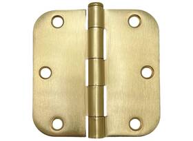 Ebuilderdirect 700310261442 6 Pack 3 1/2 Inch 3.5 L X H 5/8 Round Corner Radius Satin Brass Finish