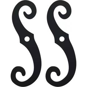 Ekena Millwork 744759406996 Steeltek-in S-in Holdback Sold As Pair 304 Stainless Steel Powder Coated Bla